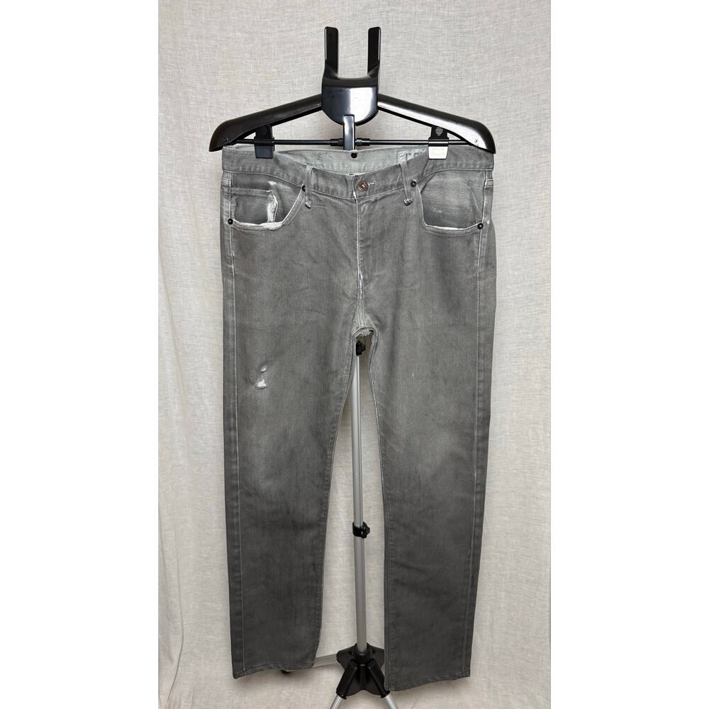 Men’s Rogan NYC Puck Gray Distressed Straight Leg Premium Jean Denim USA
Size 34